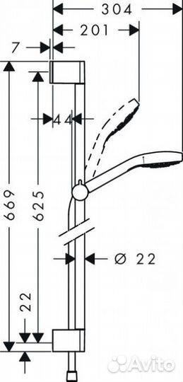 Душевой гарнитур Hansgrohe Croma Select E 26584400