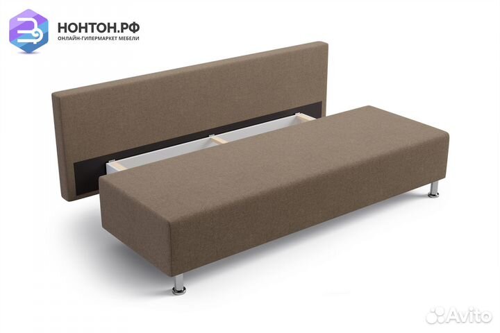 Диван еврокнижка Канна коричневый