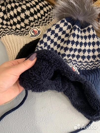 Шапка moncler 1 год до 5 лет новая