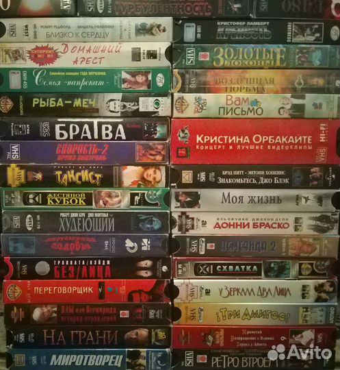 Видеокассеты VHS видео фильмы в коробках