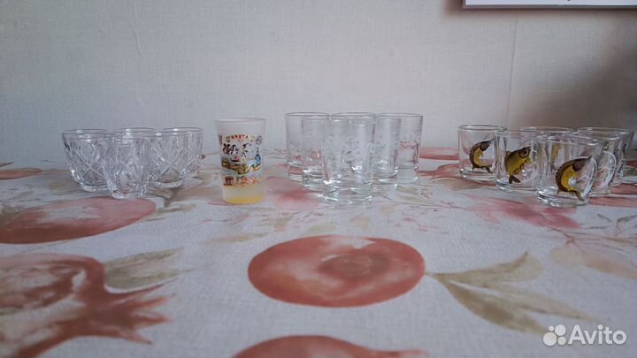 Рюмки стопки стеклянные хрустальные