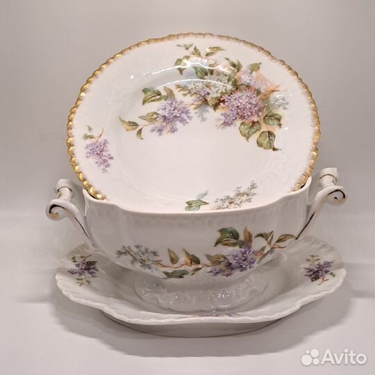 Сирень Граф Гаррах тарелка соусник Эссен