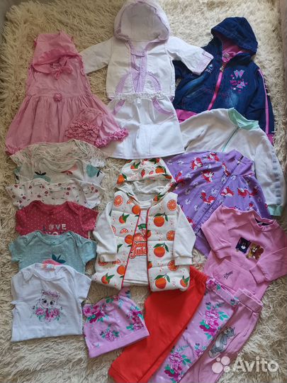 Вещи для девочки 80-86р пакетом