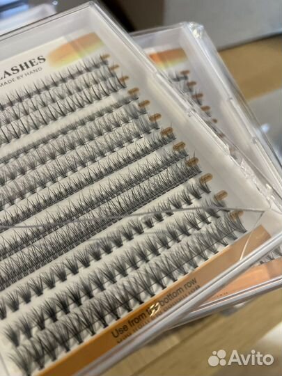 Накладные ресницы пучки набор