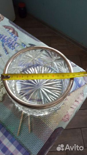 СССР хрусталь с металлическим ободком