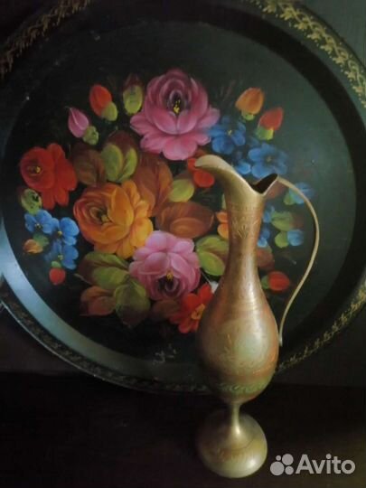 Поднос и кувшин. Винтаж