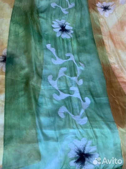 Палантины шелк с валяной шерстью мериноса