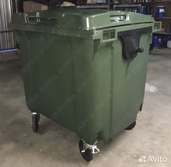 Пластиковый евроконтейнер для мусора 1100л Ш2555