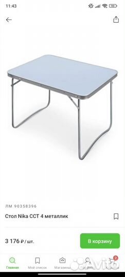 Стол раскладной для пикника nika