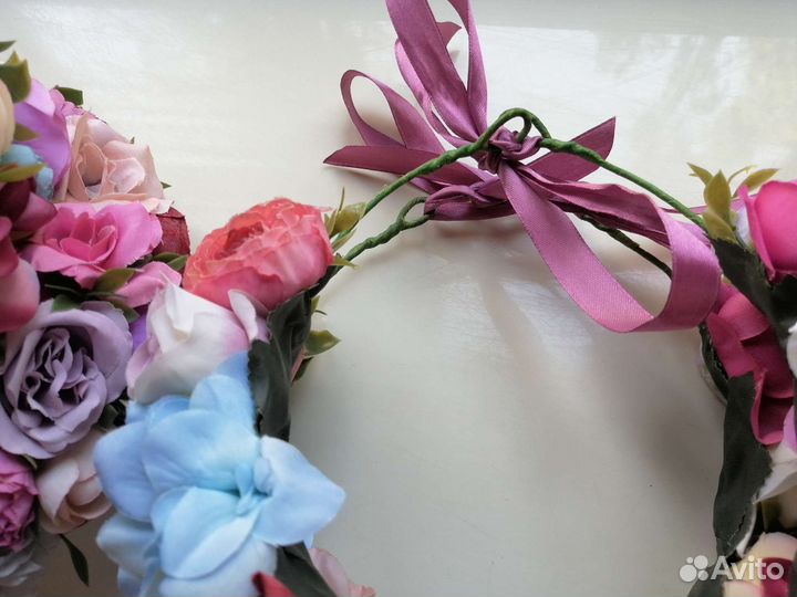 Венок на голову с цветами (цена за один)