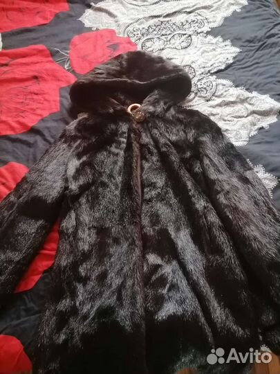 Шуба норковая с капюшоном 48 50