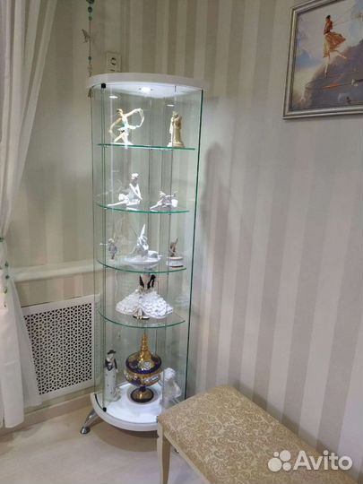 Витрина для коллекции угловая