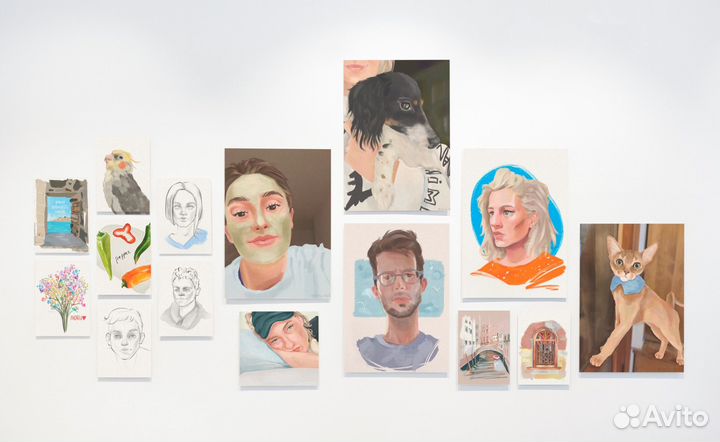 Художник иллюстратор портрет животных, открытки