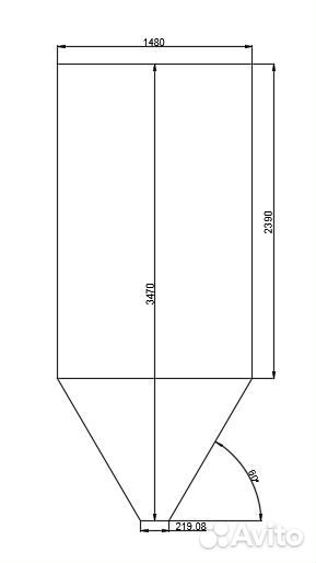 Пластиковый силос С-5000 (ёмкость полного слива)