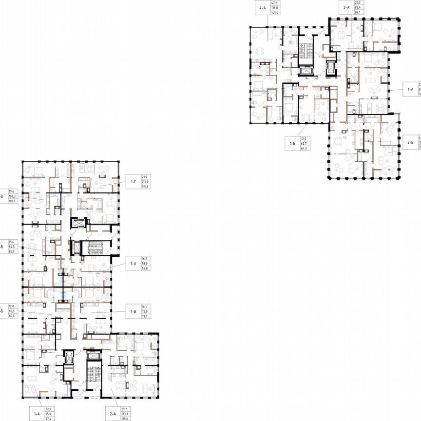 2-к. апартаменты, 135 м², 17/17 эт.