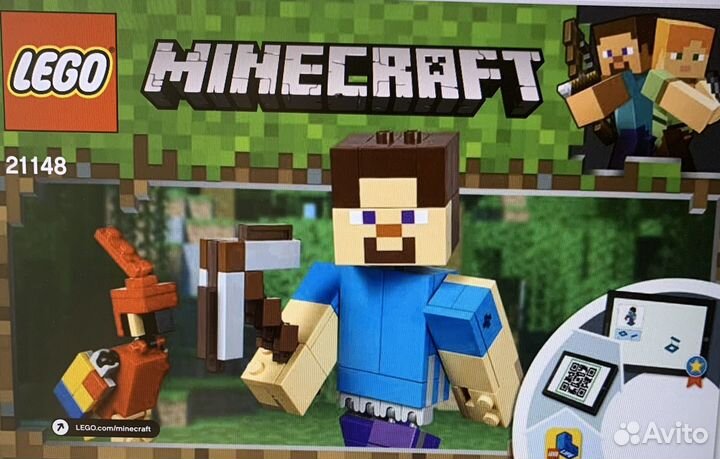 Lego Minecraft 21148 Стив с попугаем Оригинал