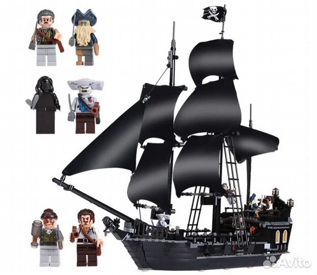 Конструктор Пираты, Черная жемчужина, 875 деталей