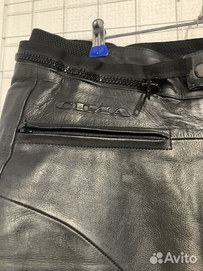 Кожаные мото штаны размер 54