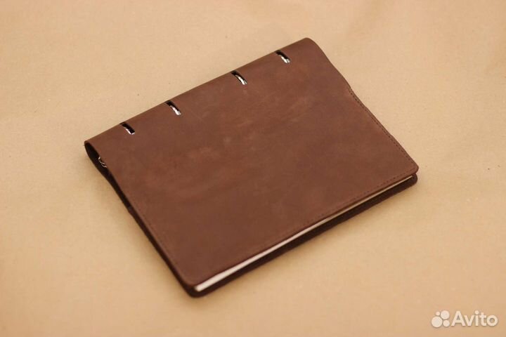Ежедневник А5 на кольцах. Ручная работа. Нат.кожа