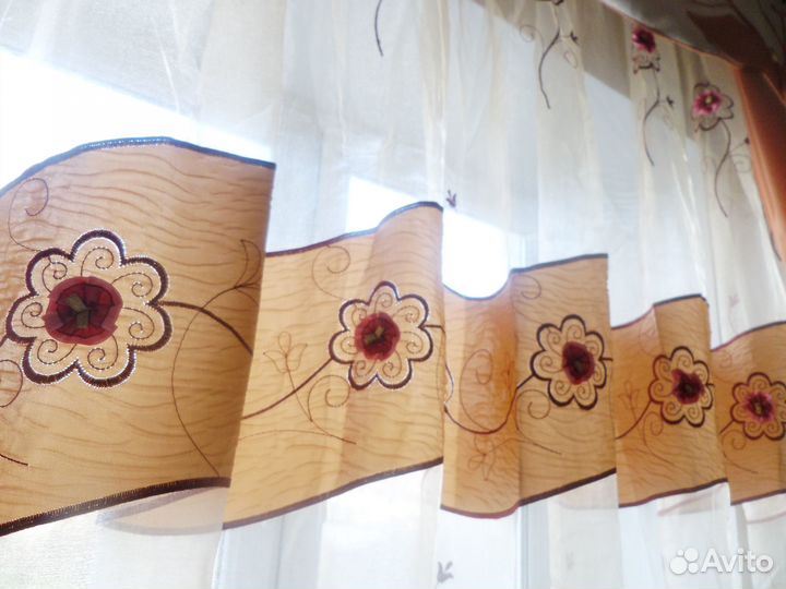 Тюль для комнаты, 4 комплекта, цена разная