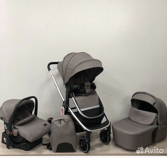 Коляска 3 в 1 Люксмом 780 серый
