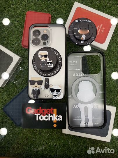 Чехол Magsafe с попсокетом на iPhone 14 Pro