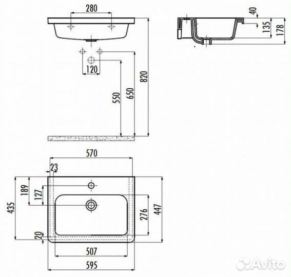 Раковина мебельная Creavit Ipek IP060