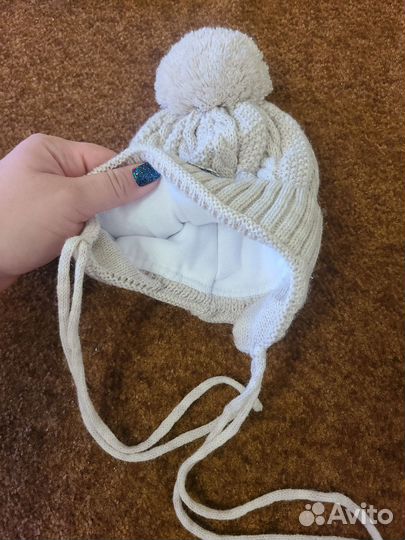 Шапки детские (3-9 мес) на осень-зиму