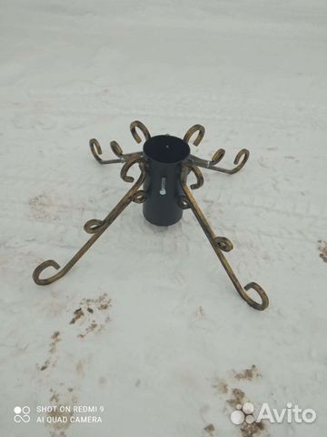 Подставка под елку металл,ковка В22*Ш50, диам11см