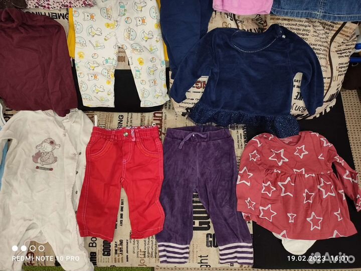Вещи пакетом на девочку 68-74