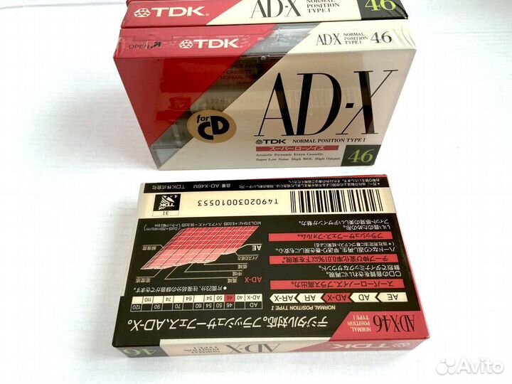 Аудиокассеты кассеты TDK AD-X 46 - 1991 г