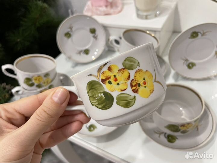 Чайный сервиз фарфор СССР винтаж