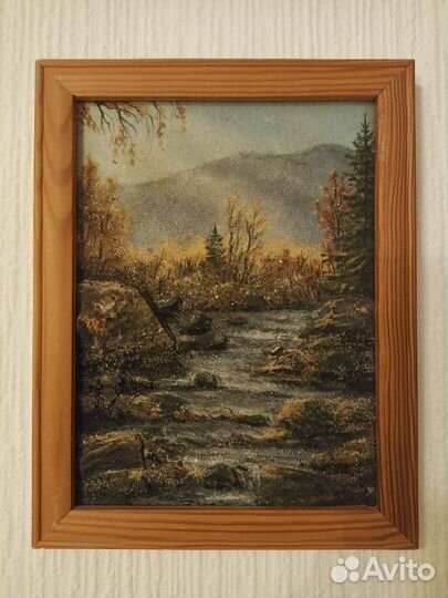 Картина из камней и каменной крошки