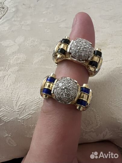 Золотая печатка 585 с бриллиантами