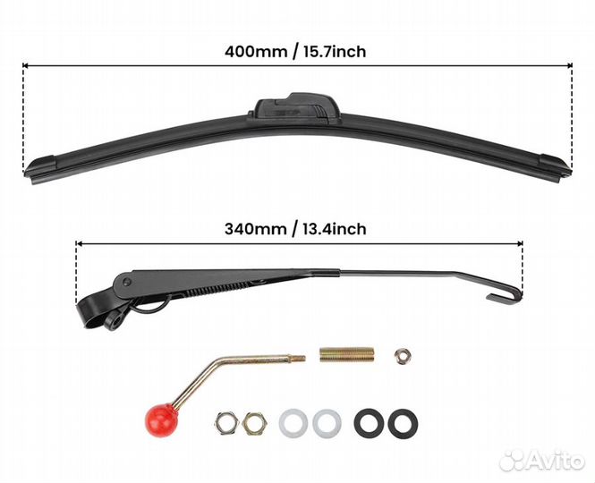 Стеклоочиститель лобового стекла для UTV багги