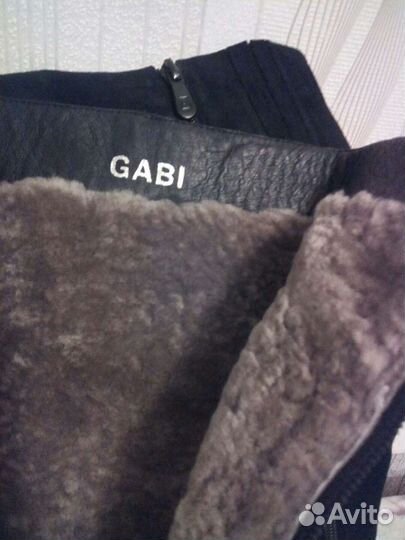 Сапожки замшевые высокие Gabi 38размер натуральные