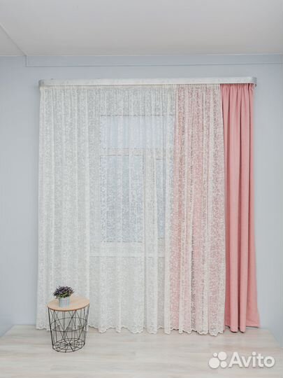 Новый готовый тюль сетка мрамор в упаковке