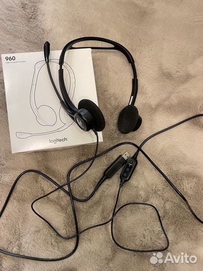 Наушники с микрофоном logitech 960