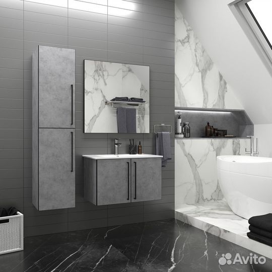 Тумба с раковиной Brevita Rock rock-06075-48-2