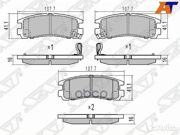 Колодки тормозные зад mitsubishi delica/pajero