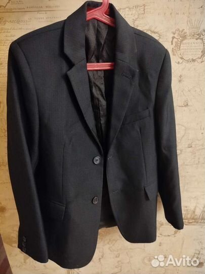 Пиджак школьный для мальчика синий 146-68-66