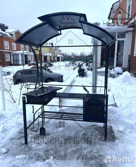 Мангал с печью под казан