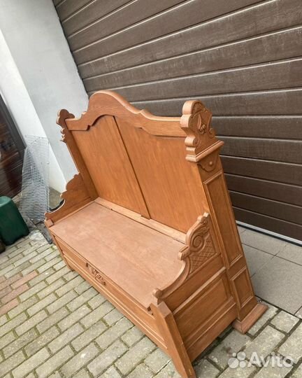 Лавка-сундук. Массив. антикварный