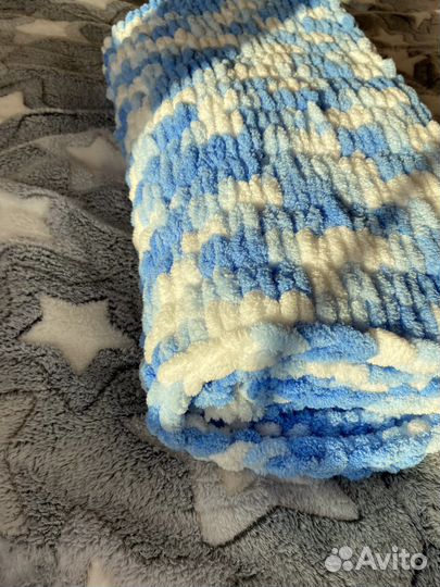 Плед детский вязаный ручная работа