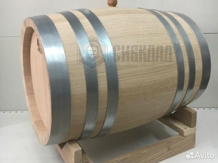 Бочка дубовая заливная, 50л (Сильный обжиг) Ставб