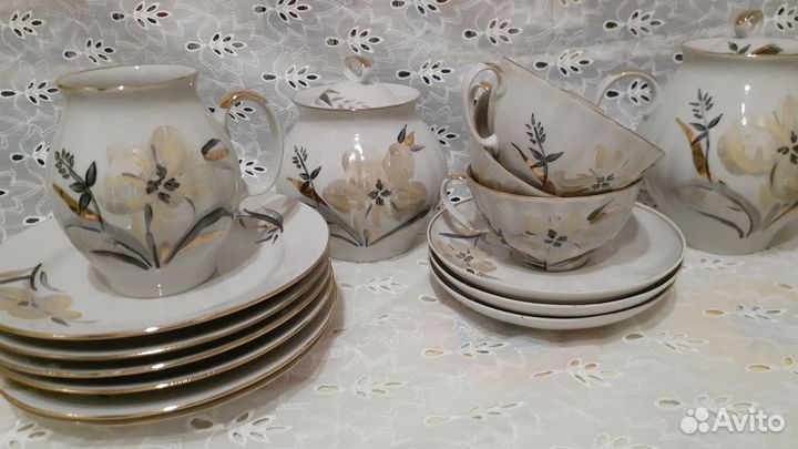 Сервиз чайный фарфор Дулево