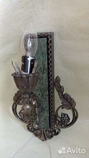 Бра СССР Светильник Уральская Рябинушка Змеевик