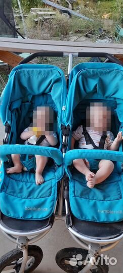 Коляска для двойни bumbleride 2 в 1