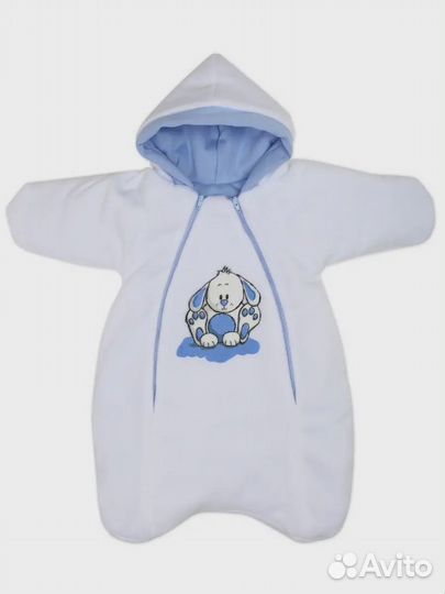 Детский зимний конверт на выписку