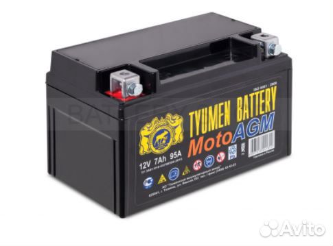 Аккумулятор мото Тюмень AGM 7ач